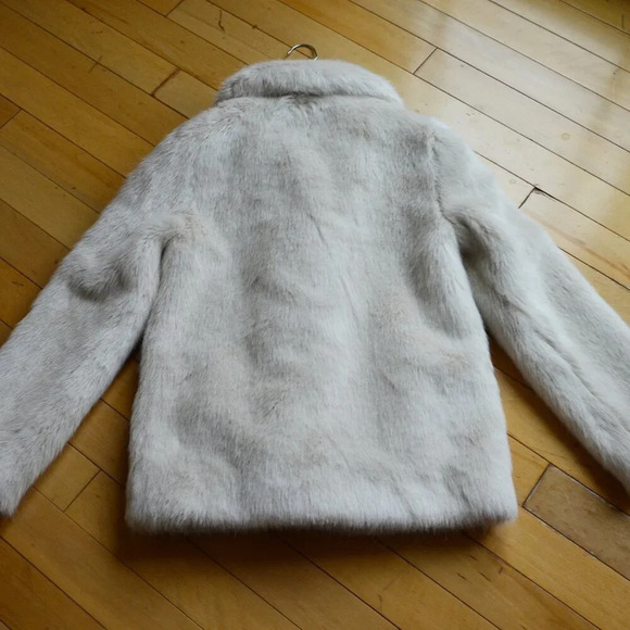 The Kooples White faux fur coat Size 1 - Picture 6 of 12